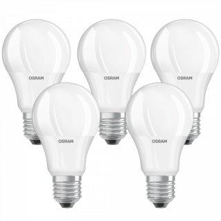5x Osram LED Base Classic A60 E27 Leuchtmittel 8,5W=60W Lampe Warmweiß