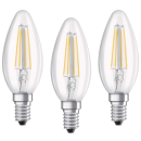 3x Osram LED Base Classic Filament Kerze E14 Lampe 4W=40W...