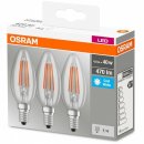 3x Osram LED Base Classic Filament Kerze E14 Lampe 4W=40W Leuchtmittel Kaltweiß