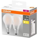 2x Osram LED Base Classic Filament Lampe E27 Leuchtmittel 7W=60W Warmweiß matt