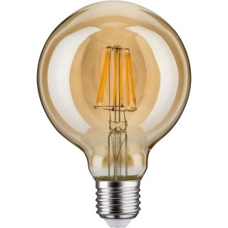 Paulmann 287.16 LED Filament Globe95 Leuchtmittel 6,5W Lampe E27 Goldlicht