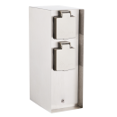 4 fach Gartensteckdose Energiestation-Säule IP44...