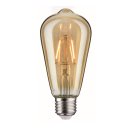 Paulmann 284.06 LED Kolben Filament Vintage Retro Edison 2,5W E27 Gold 1700K