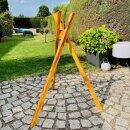 DARLUX massiver Dreibeinständer für Vogelhäuser M-XL Holz Braun Vogelhausständer