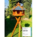 DARLUX Vogel Futter Haus L Sechseck Holz Vogelhaus mit...