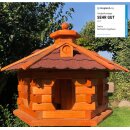 DARLUX Vogel Futter Haus L Sechseck Holz Vogelhaus...