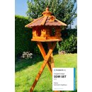 DARLUX Vogel Futter Haus L Sechseck Holz Vogelhaus mit...