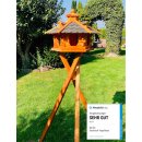 DARLUX Vogel Futter Haus L Sechseck Holz Vogelhaus mit...