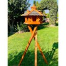 DARLUX Vogel Futter Haus L Sechseck Holz Vogelhaus mit...