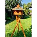 DARLUX Vogel Futter Haus L Sechseck Holz Vogelhaus mit...