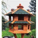 DARLUX Vogelvilla L Sechseck Doppelstock Holz Vogelhaus...