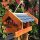DARLUX Rechteckiges Vogel Futter Haus zum Hängen Holz Vogelhaus Braun/Blau