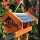DARLUX Rechteckiges Vogel Futter Haus zum Hängen Holz Vogelhaus Braun/Blau