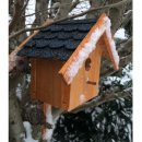 DARLUX Holz Nistkasten Nisthaus Brutstätte für kleine Singvögel Braun/Blau