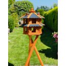 DARLUX Vogelvilla L Sechseck Doppelstock Holz Vogelhaus +...
