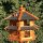 DARLUX Vogelvilla XL Futterstelle Doppelstock Vogelhaus + Ständer Braun/ Schwarz Garten Vogelfutterhaus Wetterfest