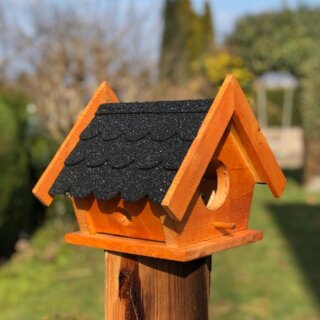 DARLUX Garten Holz Eichhörnchenhaus Nistkasten Brutstätte Futterhaus Braun/ Schwarz Wetterfest
