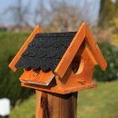 DARLUX Garten Holz Eichhörnchenhaus Nistkasten Brutstätte Futterhaus Braun/ Schwarz Wetterfest