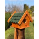 DARLUX Garten Holz Eichhörnchenhaus Nistkasten Brutstätte Futterhaus Braun/ Grün Wetterfest