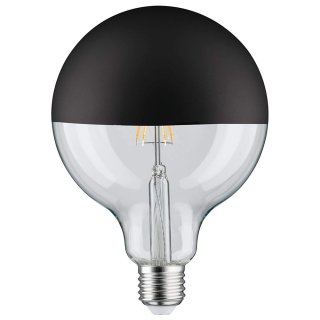 Paulmann 286.79 LED Globe 125 Kopfspiegel Schwarz matt 6,5W E27 2700K dimmbar