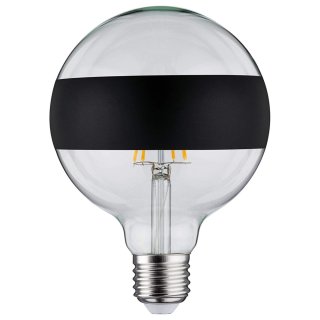 Paulmann 286.82 LED Filament Globe 125 Ringspiegel Schwarz matt 6,5W Lampe E27