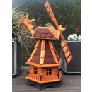 DARLUX Sechseck Garten-Windmühle aus Holz...