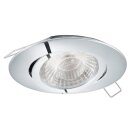 Eglo 95355 LED Tedo Einbaustrahler 1x5 W Chrom Dimmschaltbar GU10 inkl Leuchtmittel