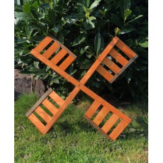 2x DARLUX Ersatz Flügel M für Garten-Windmühle Windmühlenflügel Holz Braun 51 cm