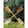 2 x DARLUX Ersatz Flügel XL für Garten-Windmühle Windmühlenflügel Holz Braun 90 cm