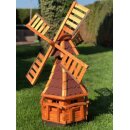 DARLUX Sechseck Garten-Windmühle aus Holz...