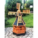 DARLUX Sechseck Garten-Windmühle aus Holz...