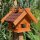 DARLUX Rechteckiges Holz Vogelhaus M Vogel Futter Haus  Futterstelle Braun/Rot
