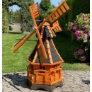 DARLUX Sechseck Garten-Windmühle aus Holz...