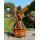 DARLUX Sechseck Garten-Windmühle aus Holz kugelgelagert Braun/Schwarz Höhe 120cm