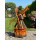 DARLUX Sechseck Garten-Windmühle aus Holz kugelgelagert Braun/Schwarz Höhe 120cm