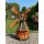 DARLUX Sechseck Garten-Windmühle aus Holz kugelgelagert Braun/Grün Höhe 120 cm