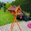 DARLUX Rechteckiges Vogel Futter Haus XL Holz Vogelhaus +...