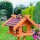 DARLUX Rechteckiges Vogel Futter Haus XL Holz Vogelhaus + Stände Braun/ Rot