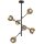 Briloner 2855-065 Deckenlampe 6x E14 max. 5,5 W Metall Holz Schwarz Gold Ahorn