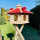 DARLUX Vogelfutterhaus XL Sechseck Vogelhaus aus Holz + Ständer Natur/ Rot
