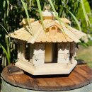 DARLUX Vogel Futter Haus L Futterstelle Sechseck Holz...
