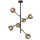 Briloner 2855-065 Deckenlampe 6x E14 max.5,5 W Metall Holz Schwarz Gold Ahorn