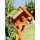 DARLUX Rechteckiges Vogelhaus L Vogel Futterstelle Haus + Ständer Braun/Grün