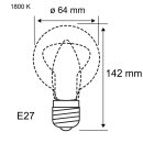 Paulmann 288.79 LED Arc Lampe Inner Glow Edition Kolben 160lm Gold 3,5 Watt 230V
