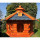 DARLUX Dachschindel Set Rund für Sechseck-Vogelhaus XL 250 x 250 mm Blau