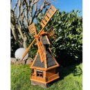DARLUX Sechseck Garten-Windmühle XXL aus Holz...
