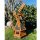 DARLUX Sechseck Garten-Windmühle XXL aus Holz kugelgelagert Braun/Schwarz H-120 cm