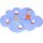 Waldi 66104.0 Wolke Pirat 4-flammig max. 4x40 W E14 inklusive LED Blau 12/230V