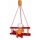 Waldi 90109 Sonderangebot Kinder Lampe Holz Doppeldecker E27 Flieger Orange/Rot