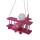 Waldi 90116 Sonderangebot Kinder Lampe Holz Doppeldecker E27 Flieger Orange/Rot
